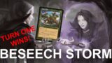 BROKEN MIRROR! Legacy Beseech The Mirror Storm Combo. Turn 1 Protected Win Urza's Saga Grind MTG WOE