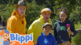 Blippi Visits T-Rex Ranch For A Action Pack Birthday Party | Dinosaurs For Kids #ad