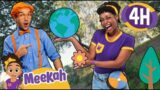 Blippi and Meekah's Exciting Earth Day | 4 HOURS OF MEEKAH! | Educational Videos for Kids