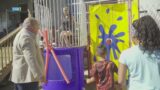 Cami makes a splash at the Habitat for Humanity ReStore's Dunk Day