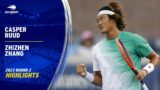 Casper Ruud vs. Zhizhen Zhang Highlights | 2023 US Open Round 2
