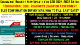 Cognizant GenC CSD Foundational Skill Readiness Assessment Survey Mail | Training Onboarding Joining