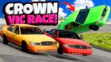 DESTRUCTIVE Ford Crown Vic Race at The FREEDOM FACTORY in BeamNG Drive Mods!