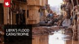 Dramatic footage shows torrent of floodwater tearing through Libyan city