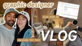 GRAPHIC DESIGNER VLOG | plan with me and decorating for fall