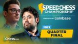 Hikaru v. Fabiano! USA #1 & #2 Clash In Epic Battle | Speed Chess Championship 2023 QF !coinbase