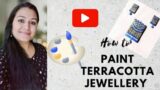 How to paint terracotta jewellery #handmade #diy #ecofriendly #jewellery [for orders WA 9972813037]