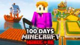 I Survived 100 Days on a RAFT in Hardcore Minecraft!