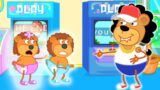 Lion Family | Arcade Game. Lesson For Troublemaker | Cartoon For Kids