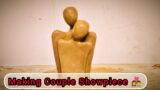 Making a beautiful couple showpieces//Terracotta model art// home made showpiece#terracotta