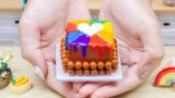 Miniature Rainbow Chocolate Cake Decorating | Awesome Tiny Chocolate Cake Ideas By Yummy Bakery