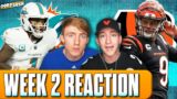 NFL Week 2 Reaction: Tua & Dolphins win again, Bengals & Chargers fall to 0-2 | Nerd Sesh
