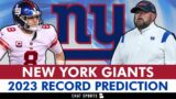 NY Giants Record Prediction For 2023 NFL Season, Will Daniel Jones & Giants Make The NFL Playoffs?