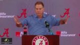 Nick Saban previews Alabama's week one match up with Middle Tennessee State