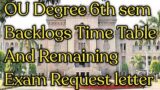 OU Degree Time Table And Remaining Exams Request Letter