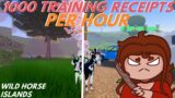 OVERPOWERED METHOD for TRAINING RECEIPTS in WILD HORSE ISLANDS on ROBLOX (Unicorn Academy Update)