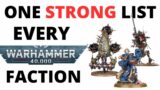 One Strong Army List for Every 40K Army for the NEW POINTS- 10th Edition Competitive Tournament List
