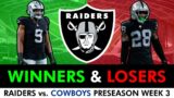 Raiders Preseason Week 3 Winners & Losers Against The Cowboys Ft. Tyree Wilson & Damien Williams