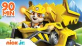 Rubble Construction Truck Rescue Missions! w/ PAW Patrol | 90 Minute Compilation | Rubble Official