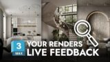 Send your 3d render – get live feedback from VizAcademy!