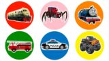 Spin Wheel Lokomotif CC 201,Choo Choo Charles,Thomas,Mobil Tangga Damkar,Mobil Polisi,Monster Truck