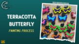 Terracotta Butterfly Painting Process | DIY Clay Art Tutorial