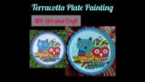 Terracotta Plate Painting|DIY Wall Decor #terracotta#diy#clay @ms.artandcraft