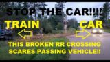That Driver Thought He Was Toast, Road Flares Go Out At Broken Railroad Crossing! | Jason Asselin