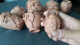 The Most Beautiful Handmade Set of Miniature Terracotta Pots | Mini Pottery Art