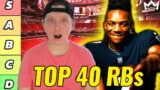 Top 40 Running Back Rankings & Tiers | 2023 Fantasy Football