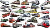 Trains and Subways –  Railway Vehicles | Learn names and Sounds of Train Transport in english