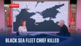 Ukraine claims Black Sea fleet commander has been killed