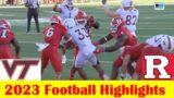 Virginia Tech vs Rutgers Football Game Highlights 9 16 2023
