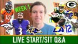 Week 1 LIVE Start/Sit Q & A | 2023 Fantasy Football
