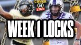 Week 1 LOCKS! Your best bets for College Football! LSU-FSU! TCU-Colorado! UNC-South Carolina!