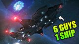 When 6 Players Fly 1 Ship! – Star Citizen Hammerhead Multicrew Combat