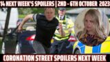 14 huge Coronation Street spoilers for next week 2nd to 6th October 2023 | Coronation Street