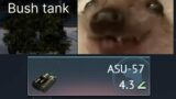 ASU 57, bush tank, War thunder gameplay, kill compilation