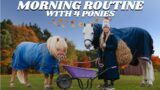 AUTUMN FALL MORNING ROUTINE WITH 4 PONIES!