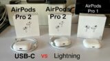 Apple AirPods Pro 2 USB-C vs lightning vs Pro 1