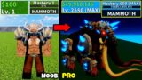 Beating Blox Fruits as Jack! NEW Mammoth Fruit Update 20 Lvl 0 to Max Lvl Noob to Pro in Blox Fruits