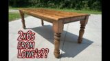Can You Build Furniture with Pine Construction Lumber? || DIY 2×6 Table Build