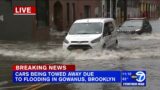 Cars abandoned, towed amid serious flooding in hard-hit Brooklyn