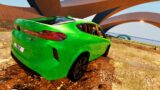 Cars vs Death Descent! BeamNG Drive Realistic Cars Crashes #156