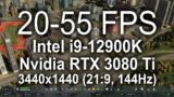 Cities Skylines 2 Test – 100k citizens – 3440×1440 (21:9) on RTX 3080 Ti with i9 12900K: 20-55 fps