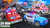 Emergency Rescue Missions Compilation – Fire Truck and Ambulance in Action Save the City Police Cars