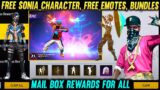 Free Mail Box Rewards After Update | Free Sonia Character, Free Emote, Free Guild Rewards Exchange
