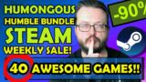 HUMONGOUS Humble Bundle STEAM Weekly Sale! 40 DISCOUNTED GREAT STEAM GAMES! (Until October 30th)