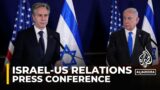 Israeli PM Benjamin Netanyahu holds press conference with US Secretary of State