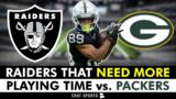 Josh McDaniels You’re A MORON If You Don’t Play These 6 Raiders More Against The Packers!